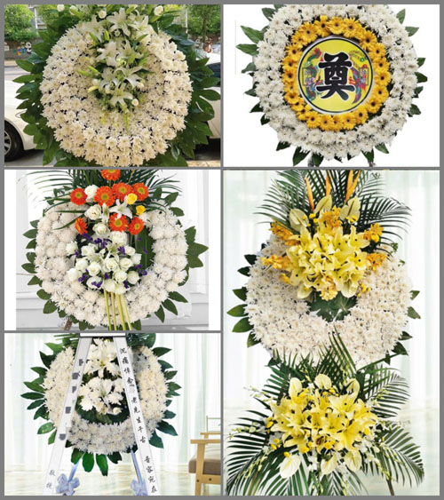 山东青岛平度市崔家集镇万户屯村花圈速递